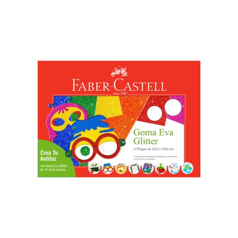 Bolsón Goma Eva Glitter Faber Castell