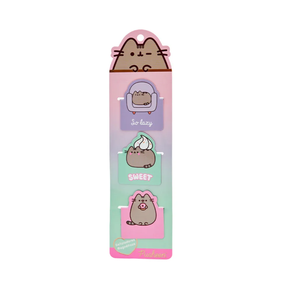 Set 3 Marcapáginas Magnéticos Pusheen Mooving
