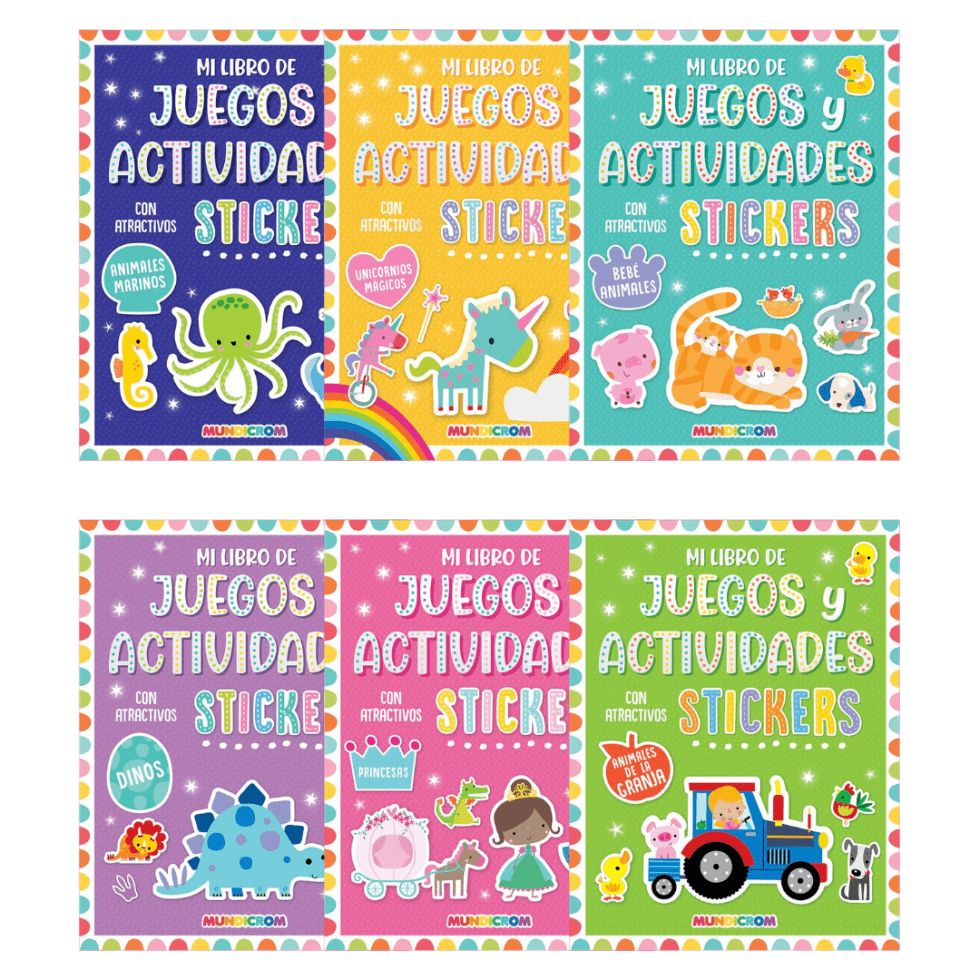 Mi Libro de Juegos y Actividades con Stickers Mundicrom