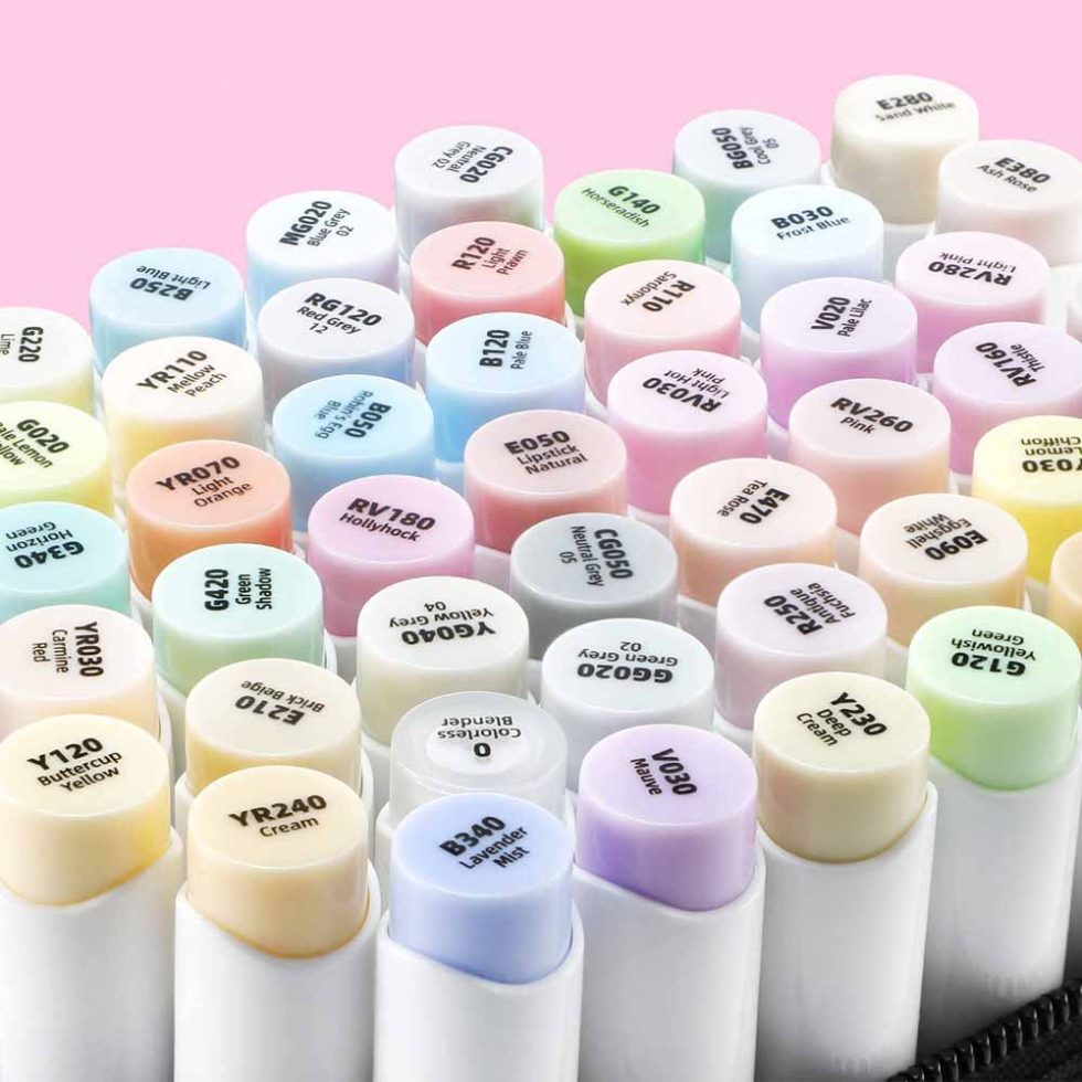 48 Marcadores de Alcohol Pastel OHUHU Doble Punta - Imagen 6