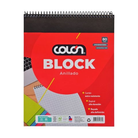Block Anillado Universitario Colon