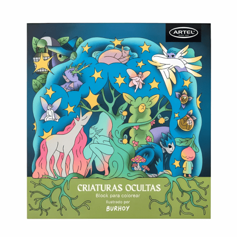 Block para colorear Criaturas Ocultas Artel