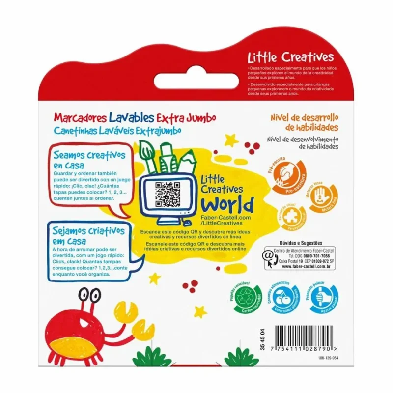 Set de 6 Marcadores Ultra Lavables Jumbo Faber Castell - Imagen 2