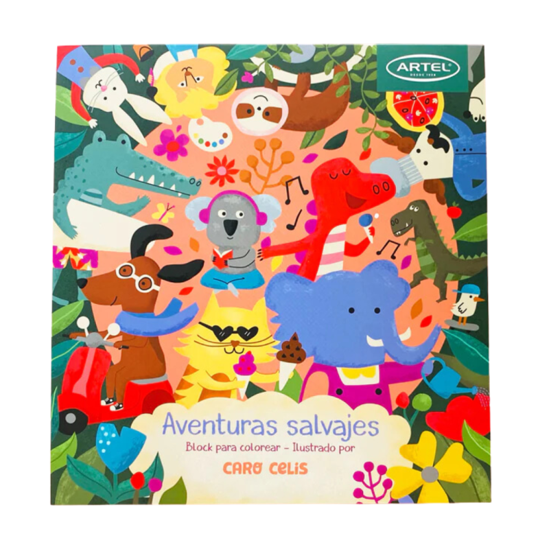 Block para colorear Aventuras Salvajes Artel