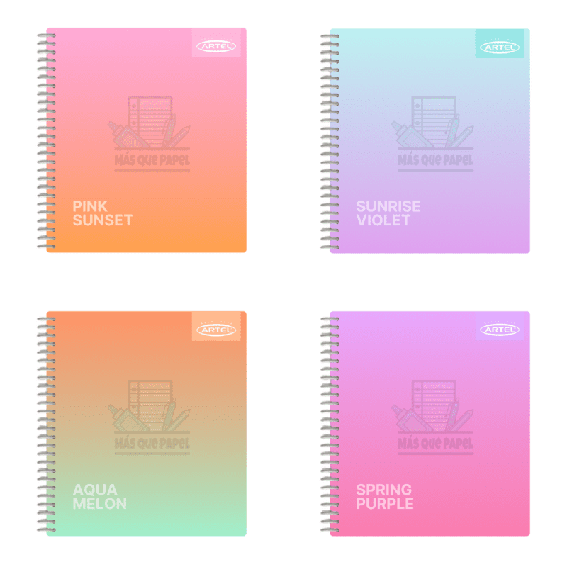 Cuaderno Medio Oficio Pastel Artel