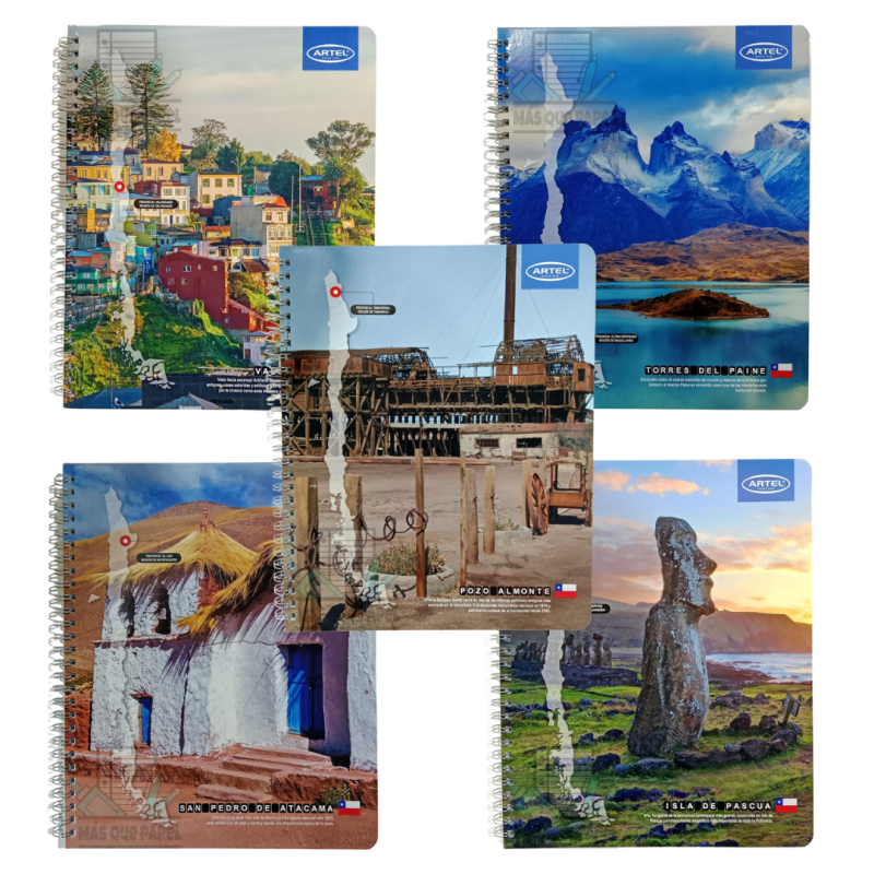 Cuaderno Universitario Paisajes de Chile Artel