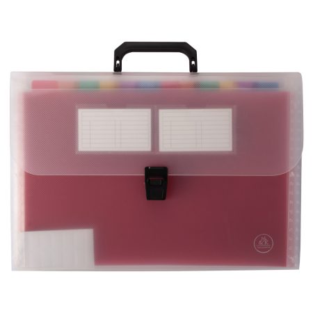 Maleta transparente con fuelles de colores Artel