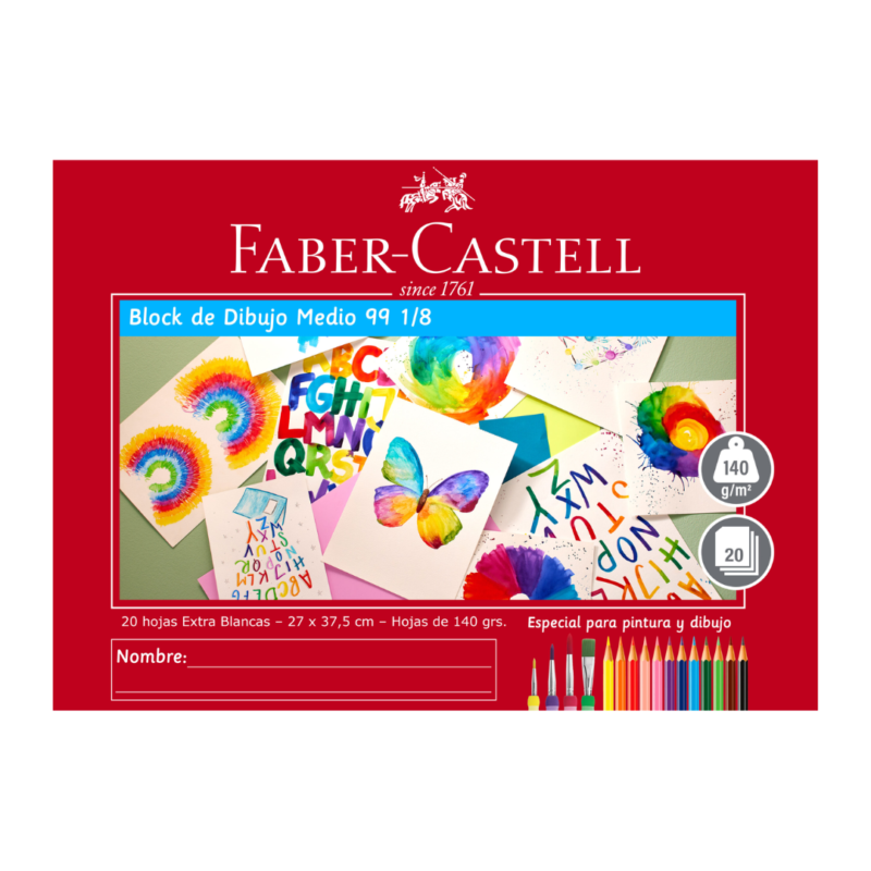 Block de Dibujo Medium 99 1/8 Faber Castell