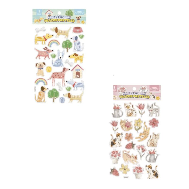 Stickers Trazos Pasteles Artel