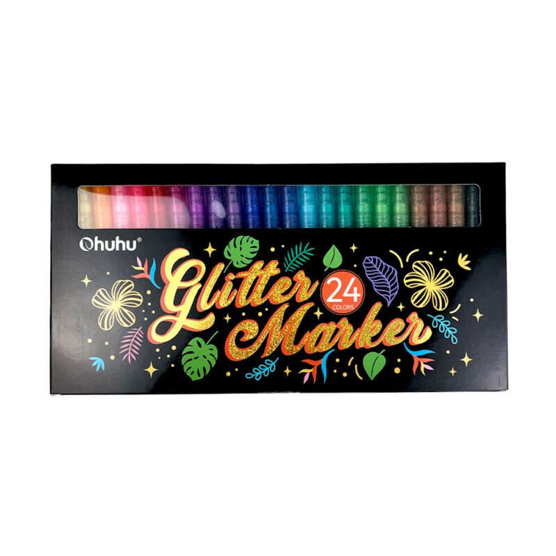 24 Marcadores Acrílicos Glitter Metálicos OHUHU - Imagen 2