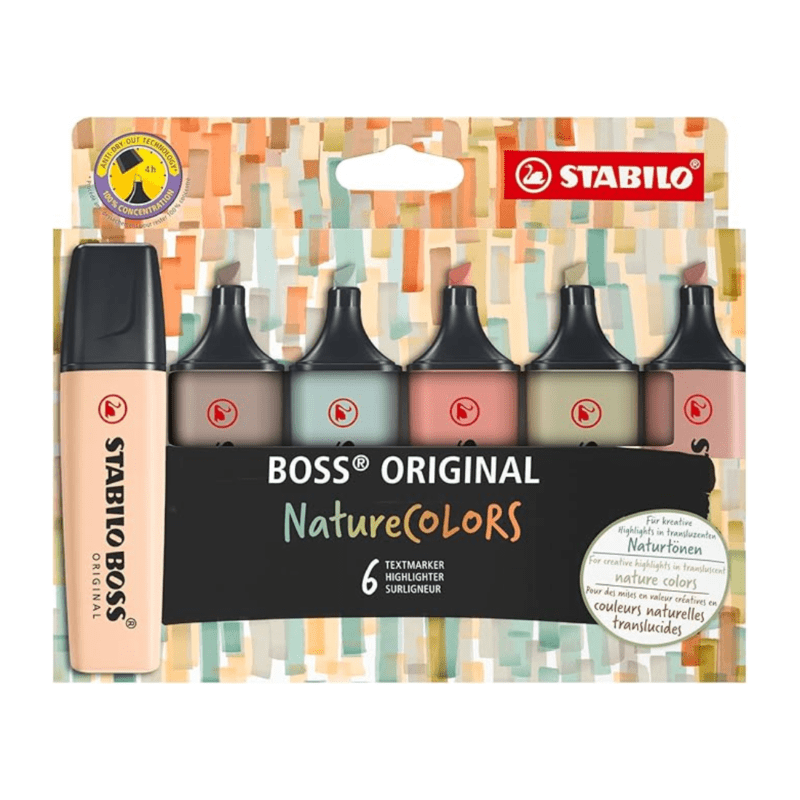 Set de 6 Destacadores Nature Colors Stabilo Boss