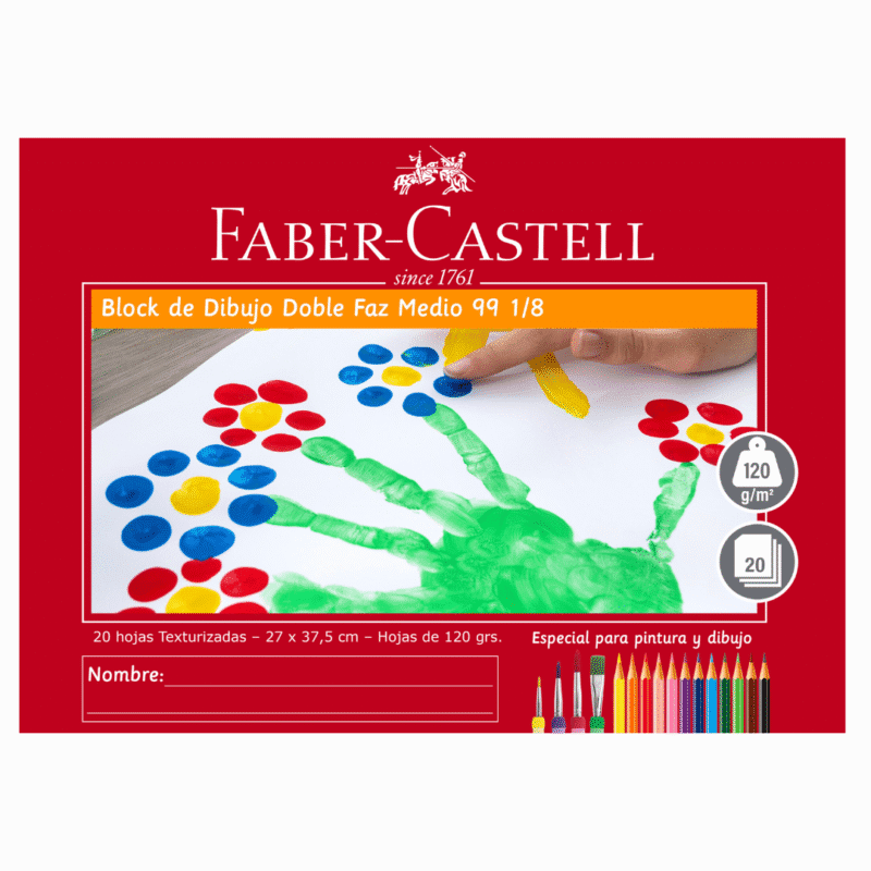 Block de Dibujo Medium Doble Faz 99 1/8 Faber Castell