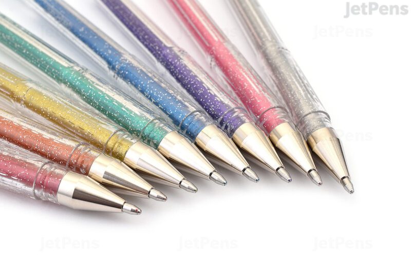 Set 8 Lápices Tinta Gel Roller Signo UM 120 Sparkling Colour 0.7mm Uni-Ball - Imagen 2