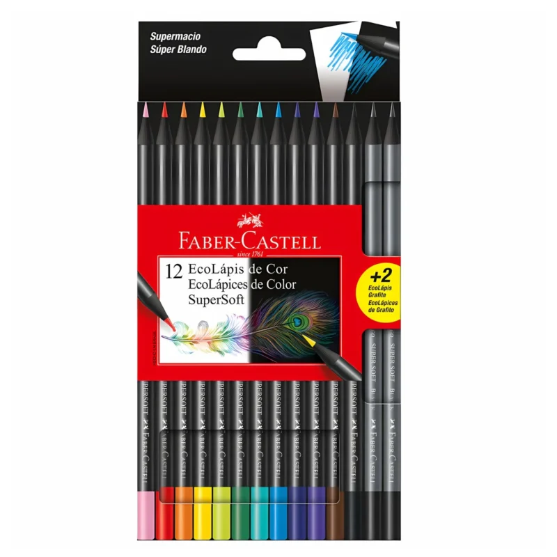 Set 12 Lápices de Colores Super Soft Faber Castell