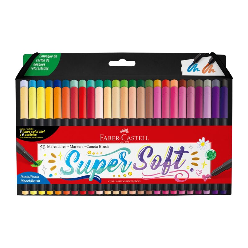 Set de 50 Marcadores Supersoft Faber Castell