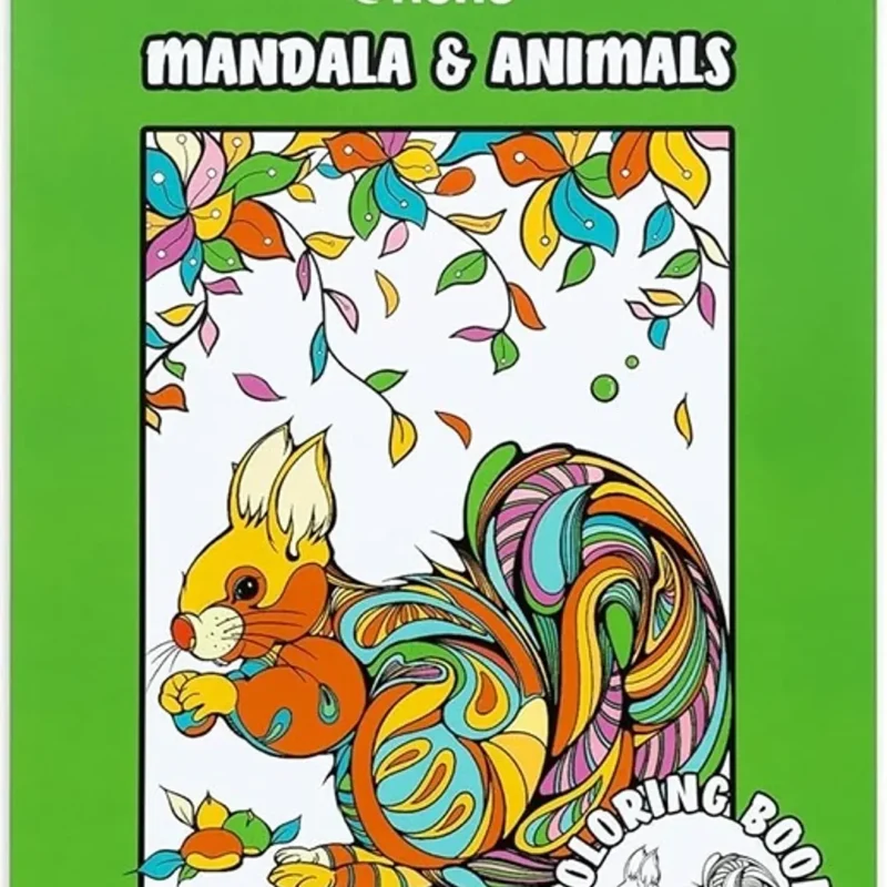 Libro para Colorear doble cara Animals & Mandala Ohuhu