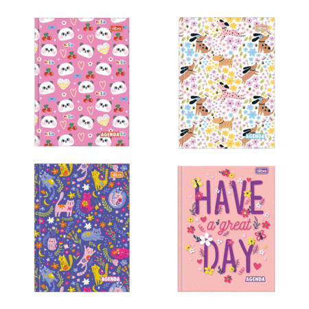 Agenda Permanente Pepper Femenina M4 Tilibra