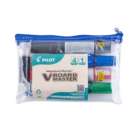 Set 4 Plumones de Pizarra + 1 cartucho V Board Pilot