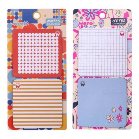 Set 2 Notas Adhesivas Wero Stripes / Floral