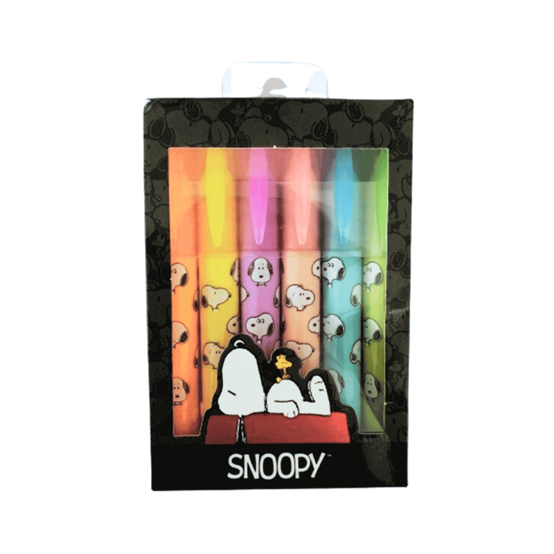 Set de 6 Destacadores Maw Snoopy Mooving