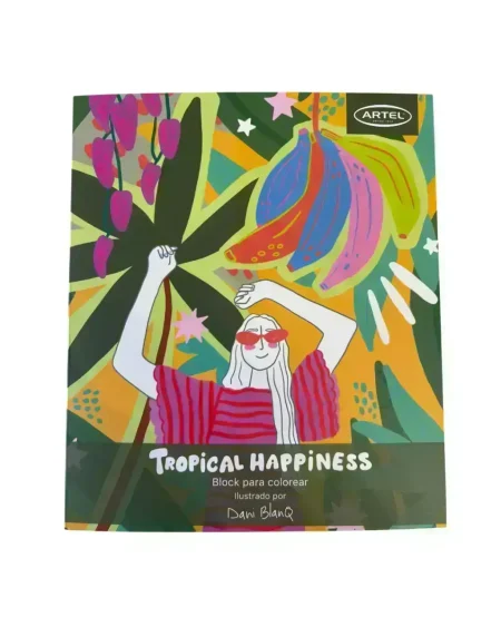 Block para colorear Tropical Happiness Artel
